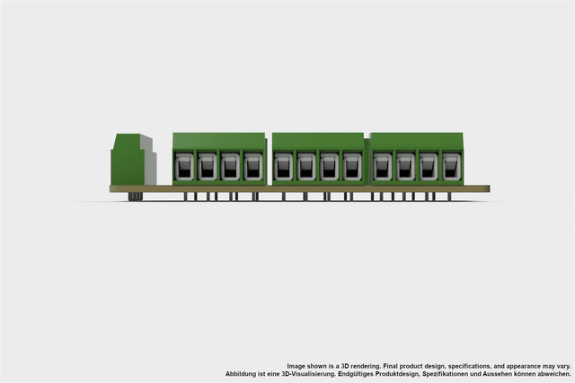 Model Railway power distributor 8-pin, front view