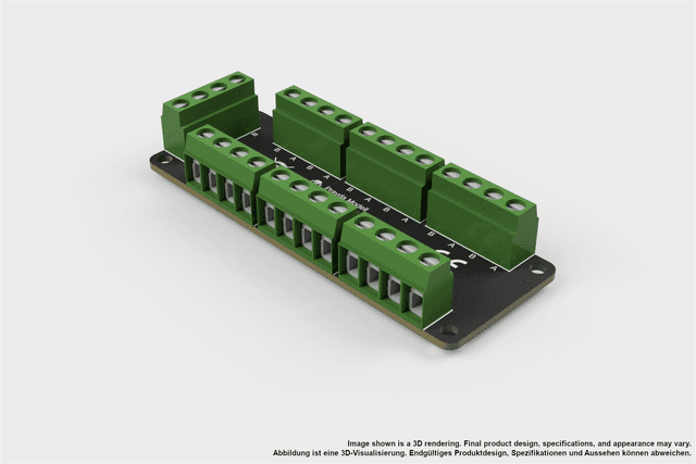 Model Railway power distributor 8-pin, top right view