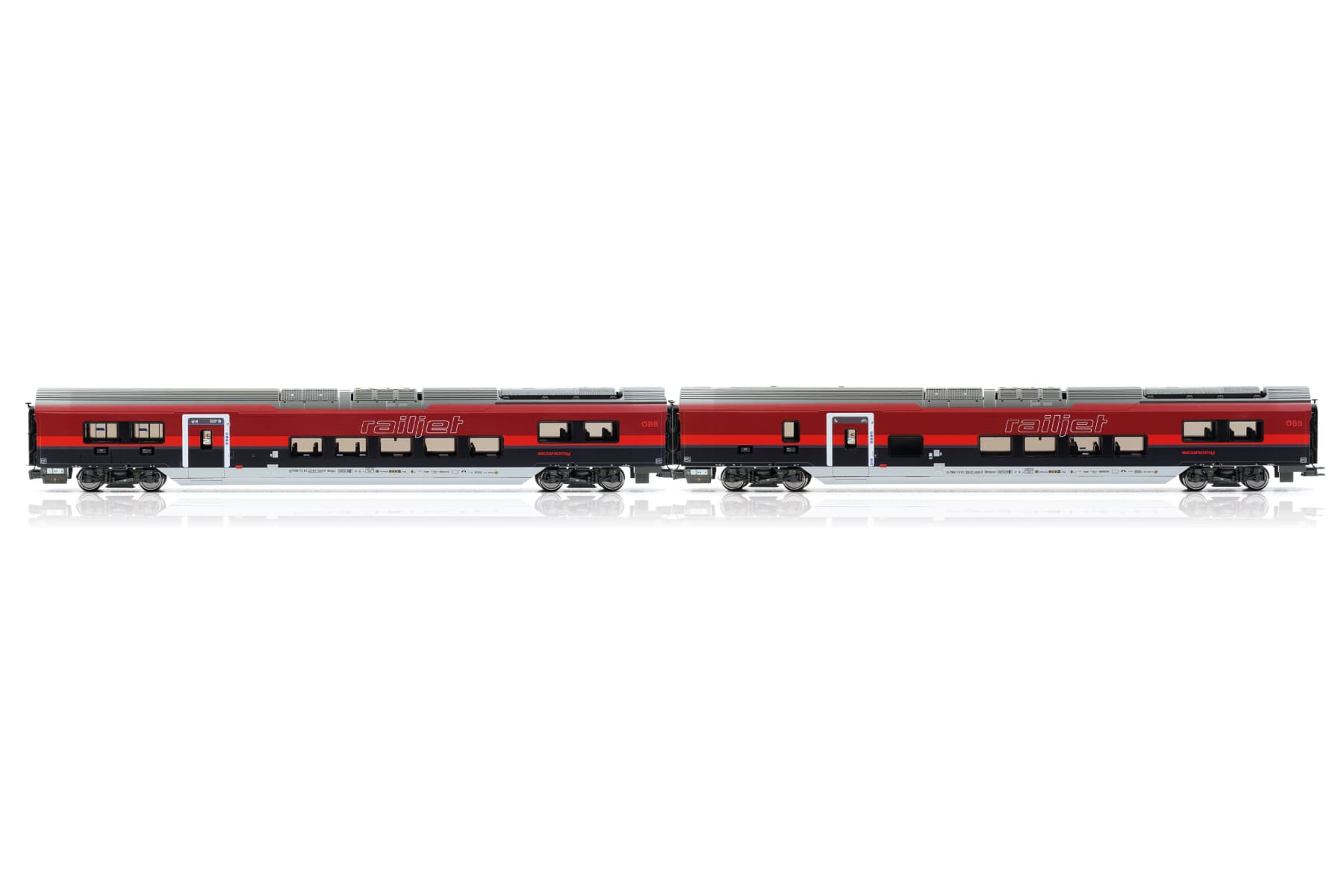 H0 2-Car Set Railjet Cars DANI ÖBB, Basic