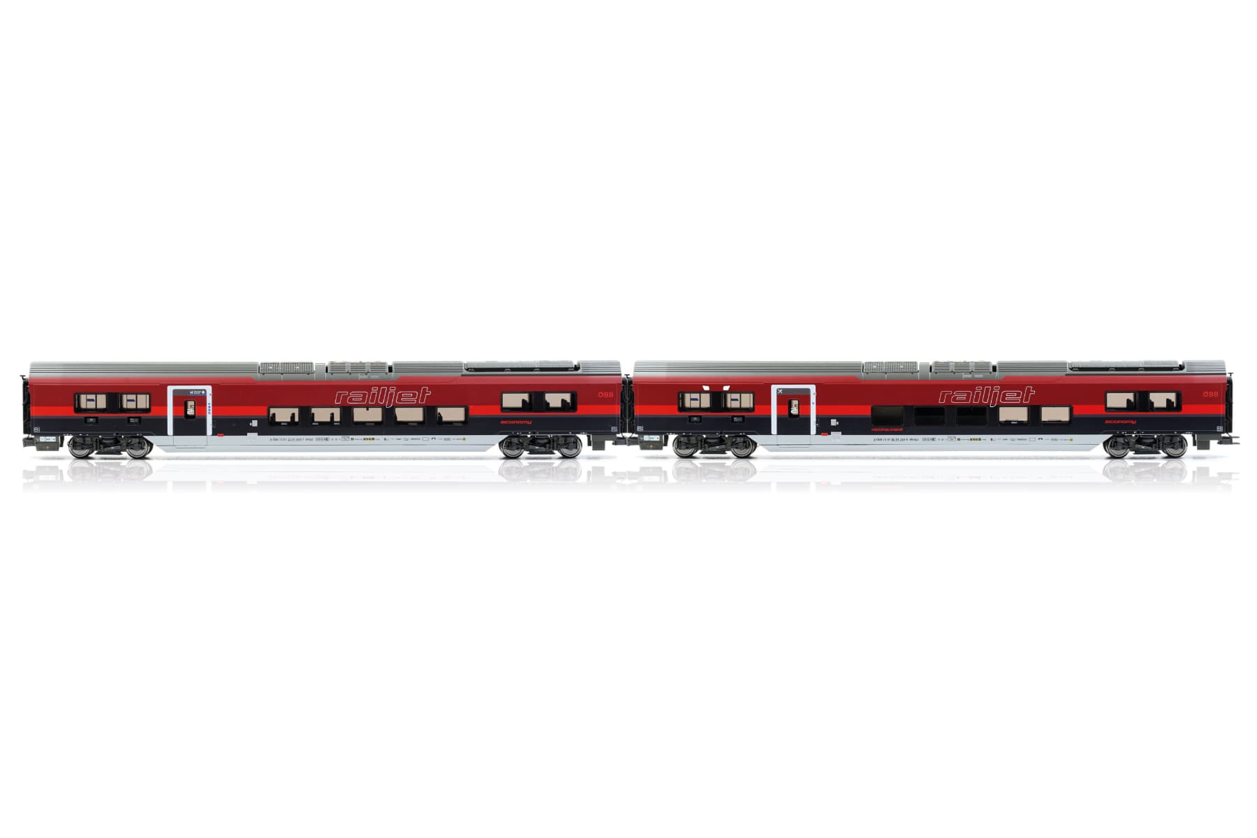 H0 2-Car Set Railjet Cars DANI ÖBB, Basic
