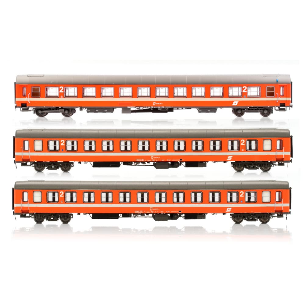 H0 3-Car Set UIC-X Passenger Cars ÖBB, Ep. IV, orange