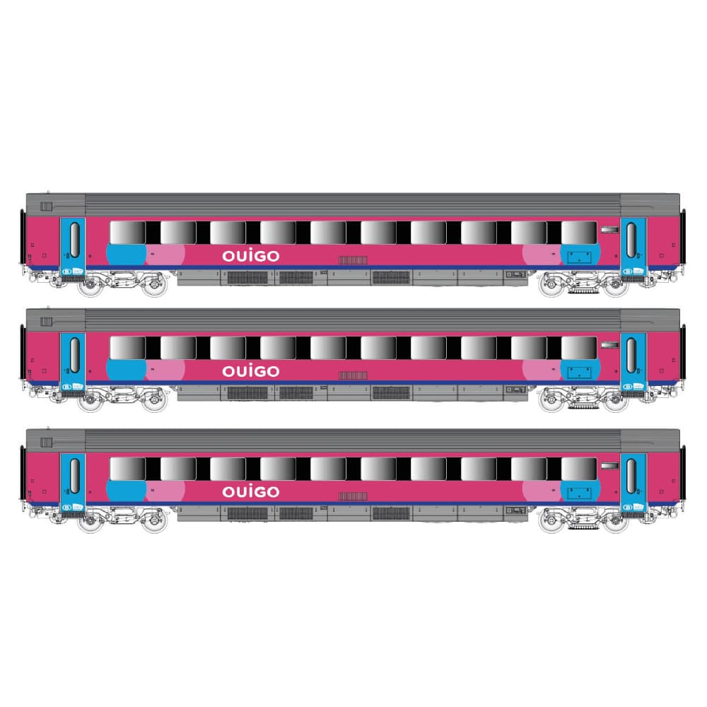 H0 3-Car Set Passenger Cars I11 (A+B+B) OUIGO