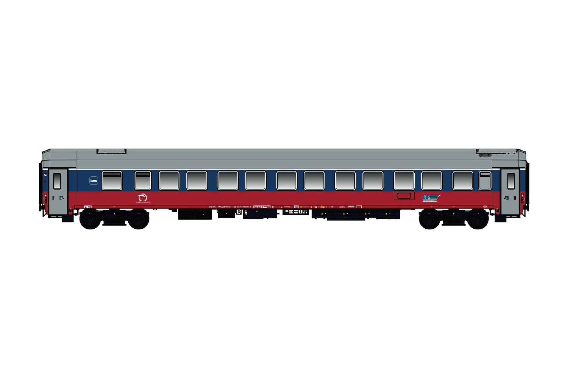 H0 Sleeping Car WLABmee ŽSR, blue/red, 2006