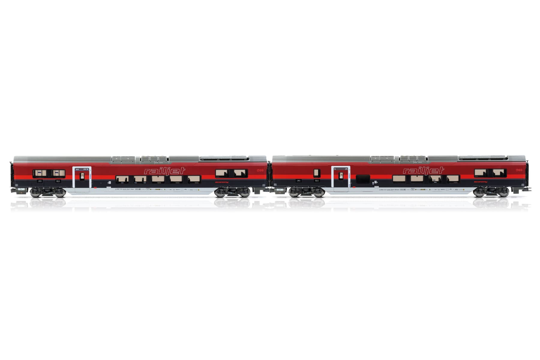 H0 2-Car Set Railjet Cars DANI ÖBB