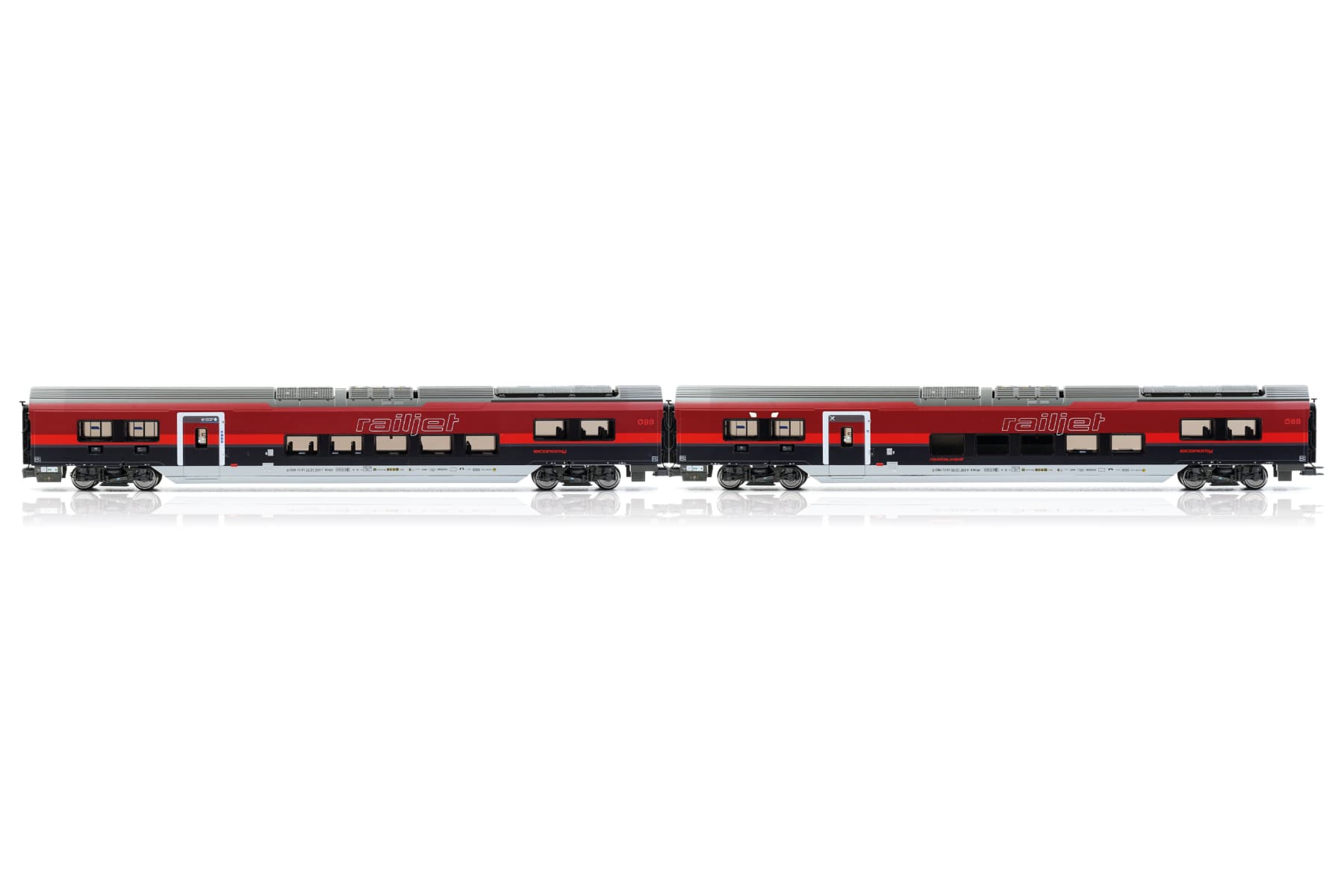 H0 2-Car Set Railjet Cars DANI ÖBB