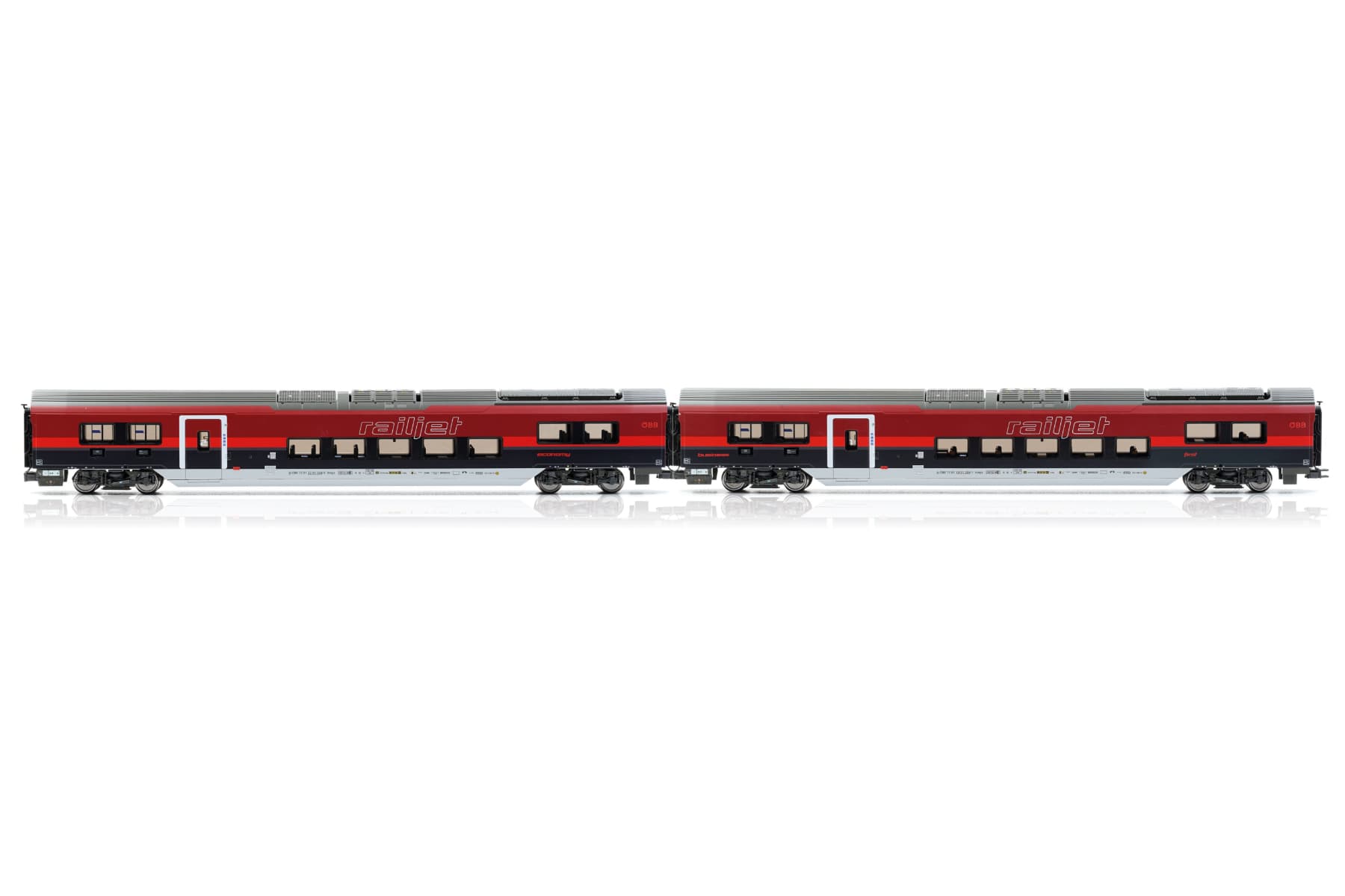 H0 2-Car Set Railjet Cars DANI ÖBB