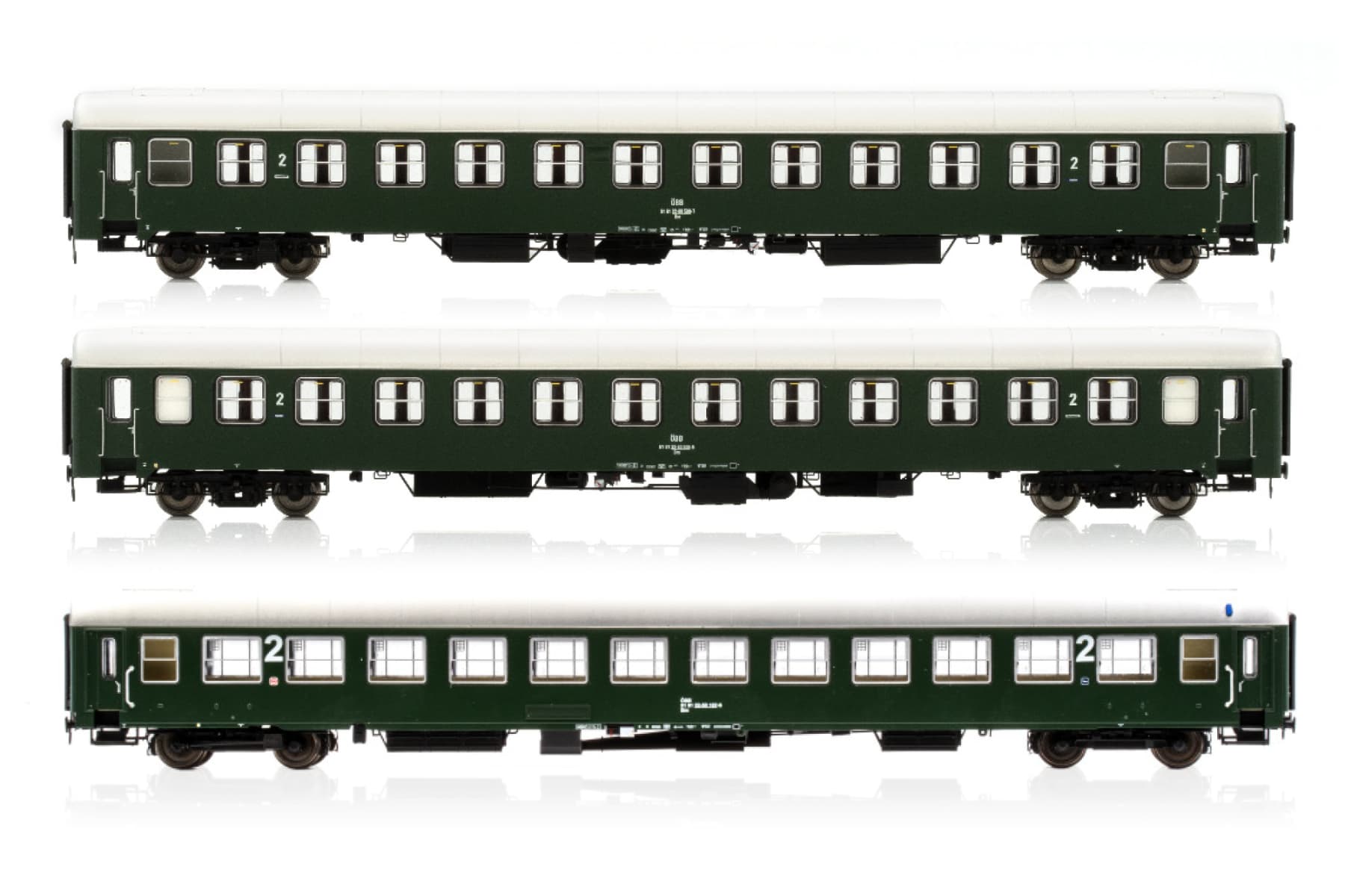H0 3-Car Set UIC-X Passenger Cars ÖBB, Ep. IV, green